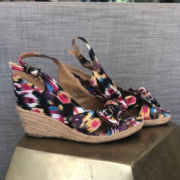 Rebels Espadrille platform heels -Josephine sz 10 - Picture 2 of 8